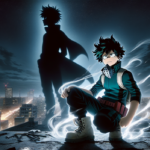 alt_text: Koichi meniru gaya Deku, mencerminkan bayangannya dalam My Hero Academia.