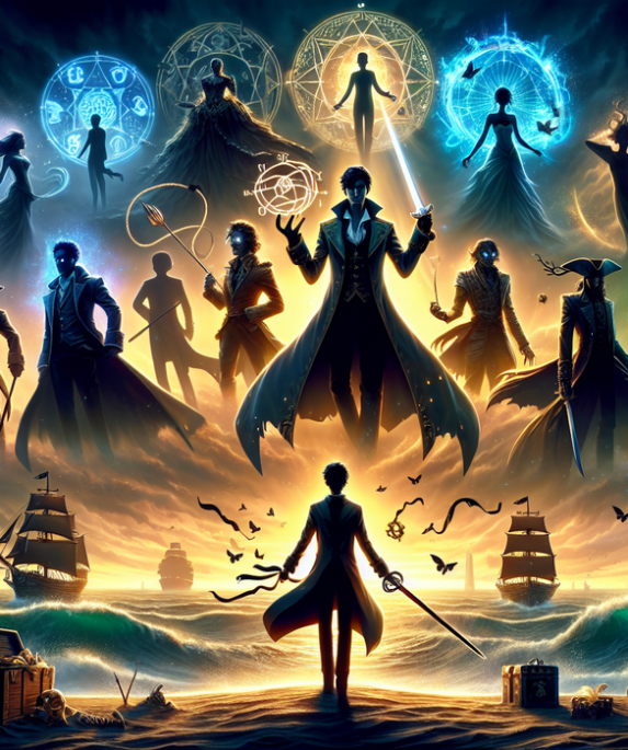 alt_text: Daftar kekuatan dan profil semua anggota Shichibukai dari One Piece.