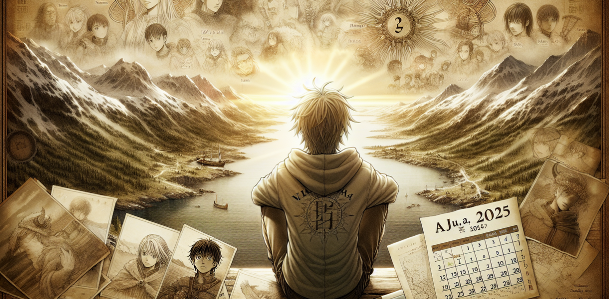 alt_text: Thorfinn menantikan petualangan baru di musim 3 Vinland Saga; pertarungan dan perdamaian menanti.