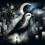 alt_text: Ilustrasi Goodnight Punpun menggambarkan masa depan kelam dengan nuansa suram dan introspektif.