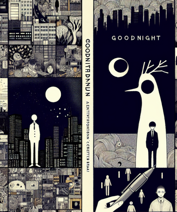 alt_text: Ilustrasi "Goodnight Punpun" menggambarkan tema kesuraman dan ketidakpastian masa depan penulis.