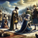 alt_text: Sampul Vinland Saga menampilkan karakter utama dalam adegan dramatis yang ikonik.