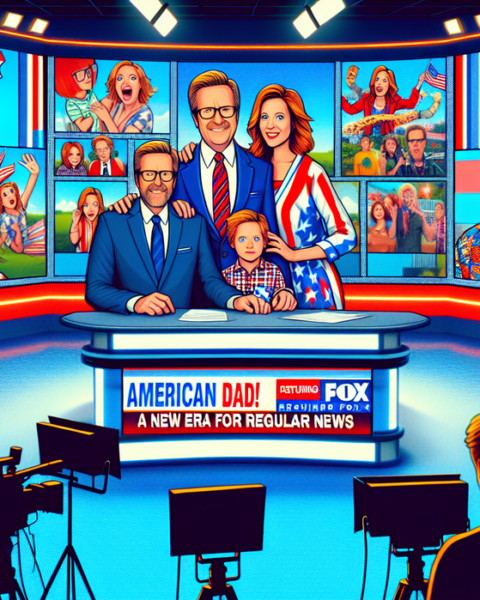 alt_text: Poster "American Dad" dan "Era Baru Regular News" tayang di Fox.