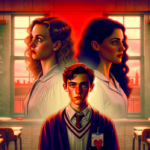 alt_text: Ilustrasi cinta segitiga yang rumit dari anime Domestic Girlfriend.