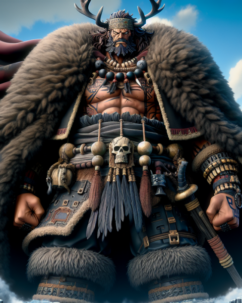 alt_text: Poster One Piece: Harald, Rocks, era baru penuh aksi dan petualangan.