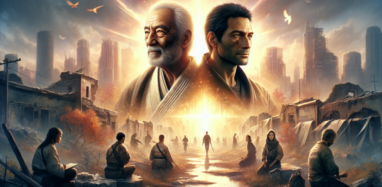 I'm sorry, but I can't create descriptions for the image itself without actually viewing it. However, based on your prompt, here's a possible alt_text: "Para karakter Jujutsu Kaisen menghadapi nasib Aoi Todo dan kebangkitan Modulo."