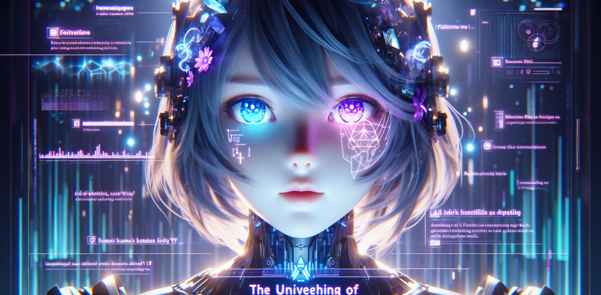 alt_text: Titan bertarung di panggung opera futuristis dengan cahaya neon dan kostum AI canggih.