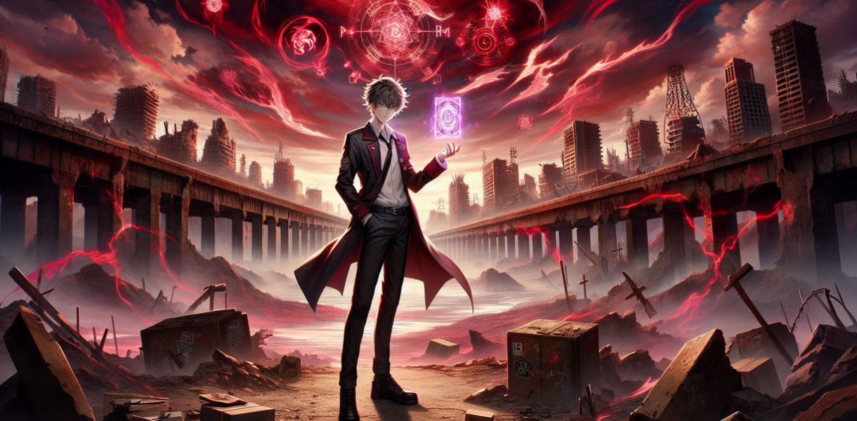 alt_text: Ilustrasi heroik dari karakter Psyren dengan kekuatan psikis, berlatar dunia misterius.