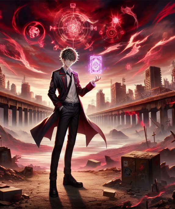 alt_text: Ilustrasi heroik dari karakter Psyren dengan kekuatan psikis, berlatar dunia misterius.