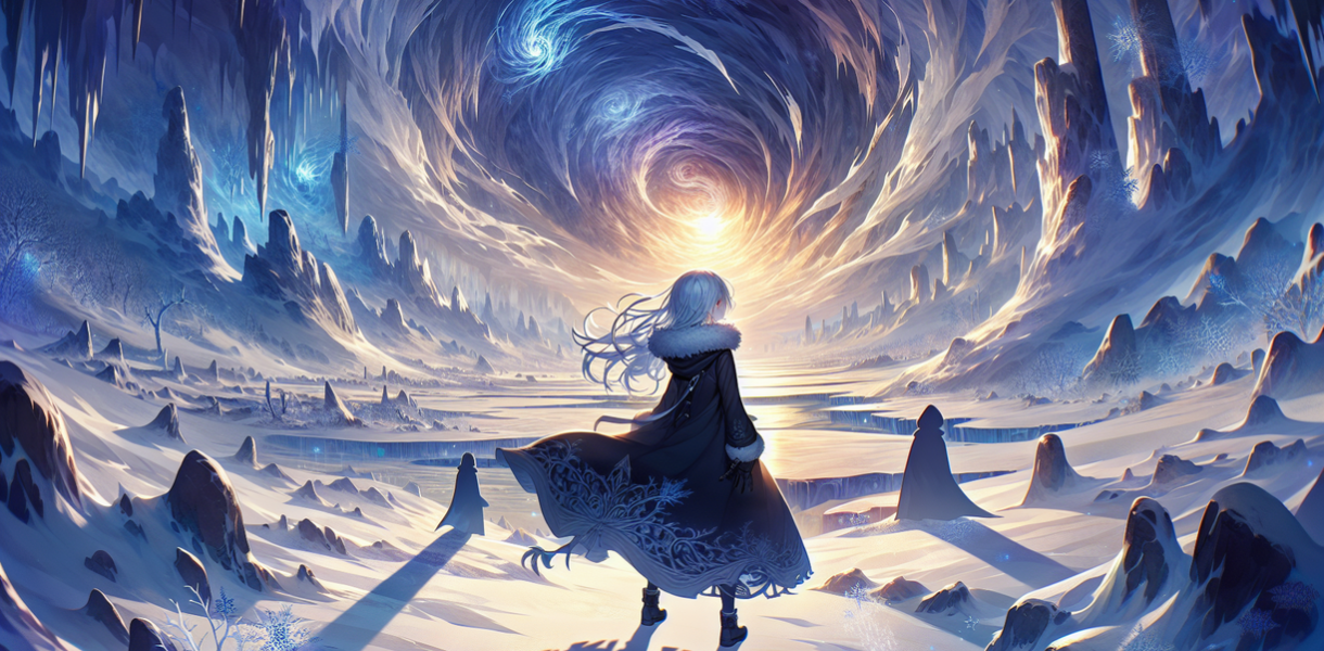 alt_text: Poster Frieren: Beyond Journey's End, menampilkan karakter utama memulai petualangan baru.