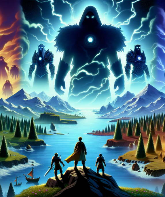 alt_text: Imu mengamuk di Elbaph, One Piece: Pertarungan sengit di tepi jurang.