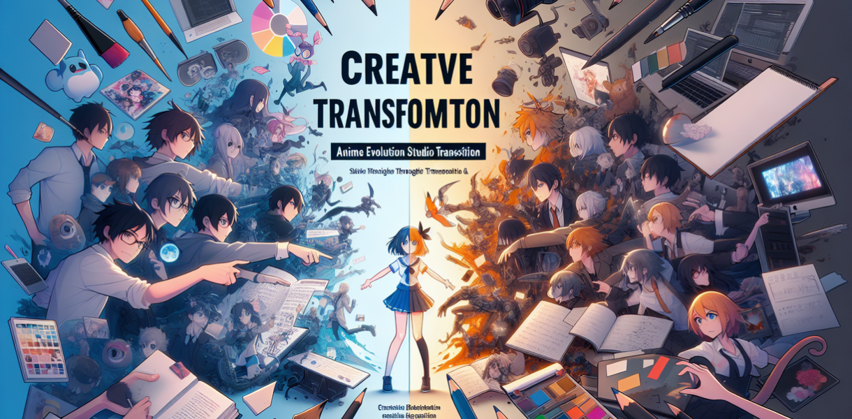 "alt_text": "Perubahan studio anime: tantangan, kejutan visual, dan perkembangan cerita inovatif."