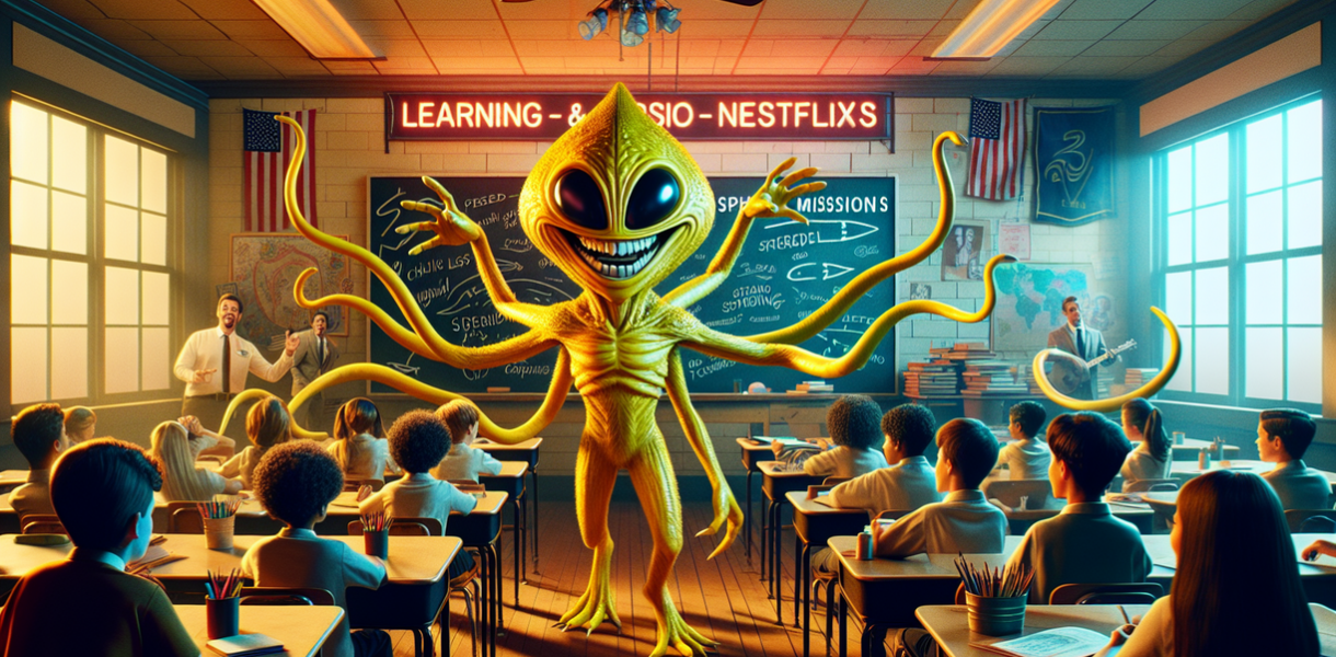alt_text: Poster "Assassination Classroom" di Netflix: Kembalinya Koro-sensei gegerkan para penggemar.