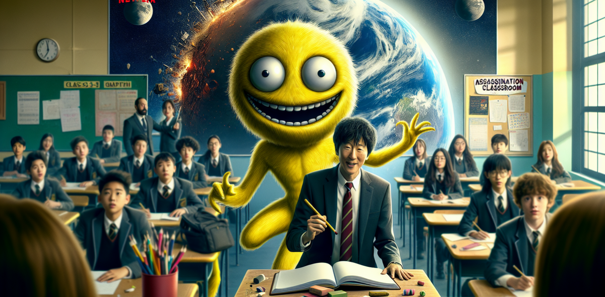 alt_text: "Assassination Classroom sudah tersedia di Netflix, tonton keseruan kelas 3-E melawan Korosensei!"