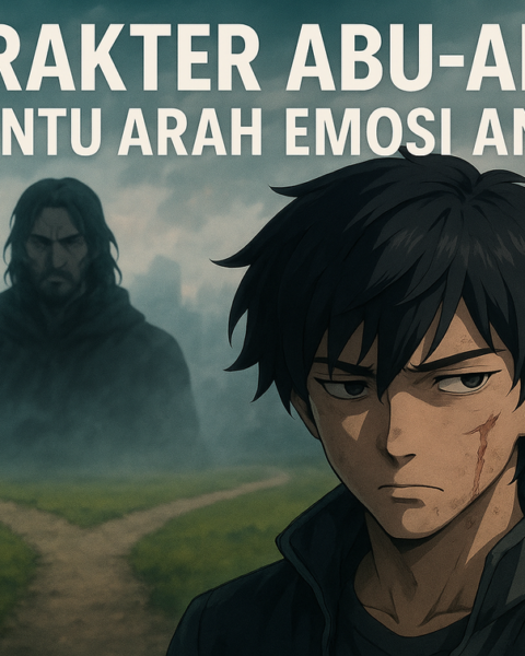 "alt_text": "Tokoh pendukung merayakan kemenangan, hero utama tampak terkejut dan kalah di latar belakang."