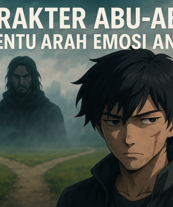 "alt_text": "Tokoh pendukung merayakan kemenangan, hero utama tampak terkejut dan kalah di latar belakang."