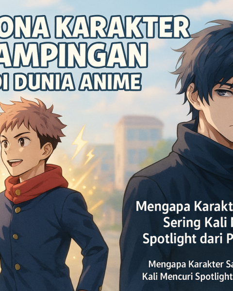 alt_text: Tokoh sampingan mengalahkan hero utama dalam pertarungan epik anime.