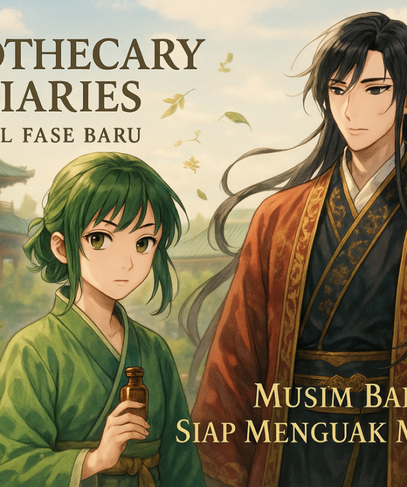 alt_text: "The Apothecary Diaries: Musim Baru, Era Baru - Kembali dengan petualangan dan misteri baru!"