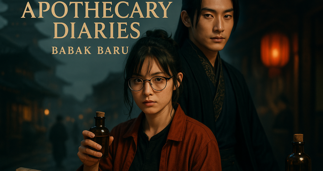 "alt_text": "Karakter baru hadir di musim baru The Apothecary Diaries, penuh misteri dan intrik."