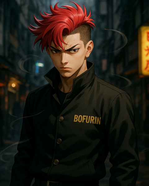 alt_text: Haruka Sakura dari Wind Breaker bersiap menghadapi tantangan dalam anime aksi baru.