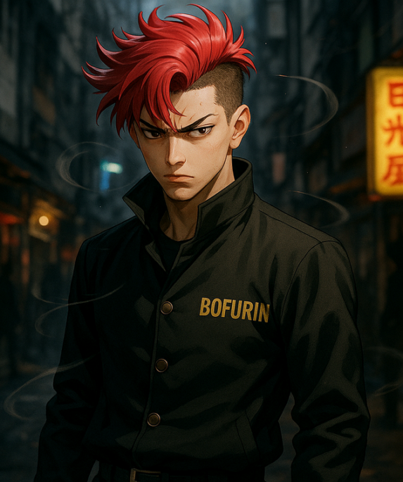 alt_text: Haruka Sakura dari Wind Breaker bersiap menghadapi tantangan dalam anime aksi baru.