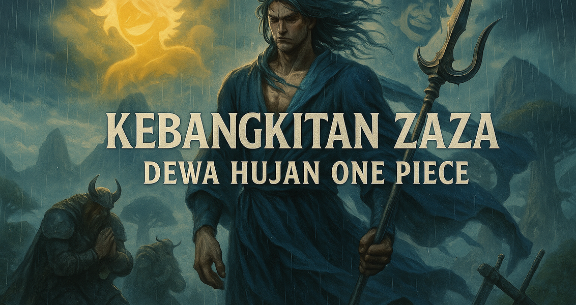alt_text: Zaza Dewa Hujan muncul di One Piece, menandai plot baru dalam cerita epik Luffy dan kru.