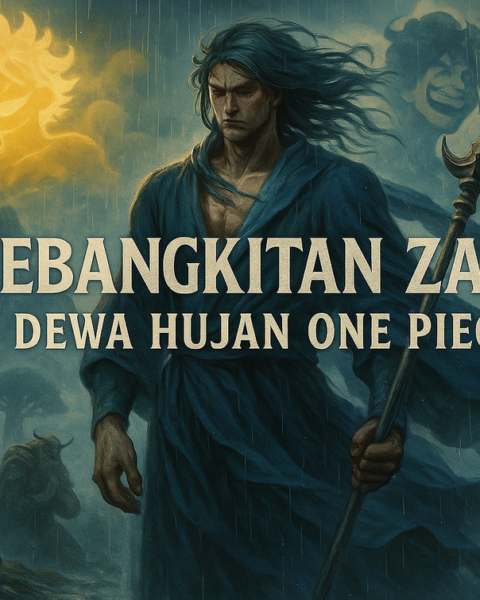 alt_text: Zaza Dewa Hujan muncul di One Piece, menandai plot baru dalam cerita epik Luffy dan kru.