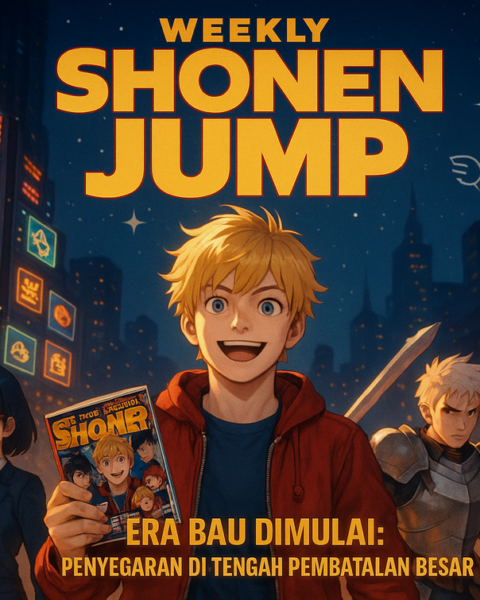 alt_text: "Gelombang anime baru Shonen Jump Juni dengan karakter-karakter terbaru."