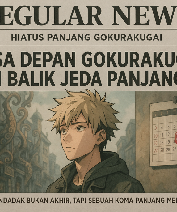 alt_text: Hiatus Gokurakugai berlanjut; masa depan adaptasi anime masih belum pasti.