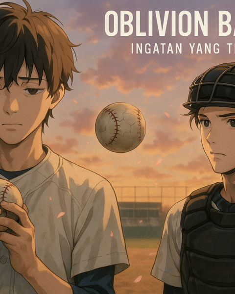 alt_text: Pemain bisbol anime menghadapi tantangan emosional sambil mengejar impian di "Oblivion Battery".